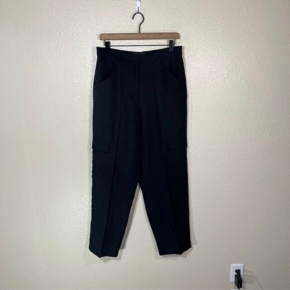 Kobi Halperin Pants Womens Medium Wide Leg Linen Blend Cargo Pull On - Picture 1 of 5